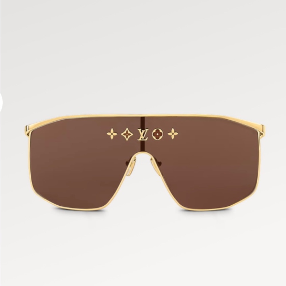 BRAND NEW Louis Vuitton Gold Mask Sunglasses